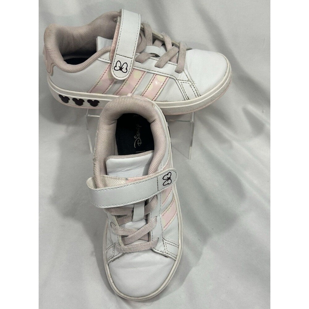 Adidas Grand Court 2.0 Disney Minnie Mouse White Pink Sneakers Kids Size 12K
